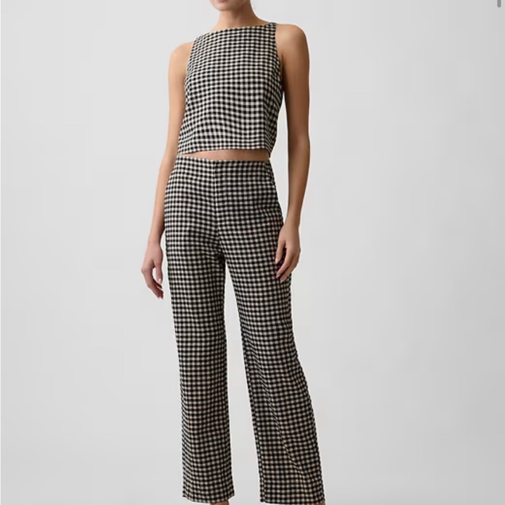 GAP Black and cream Gingham pants